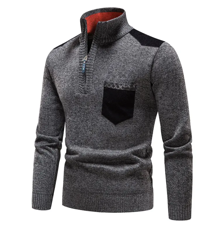 Warm Plush Zip-Up Pullover