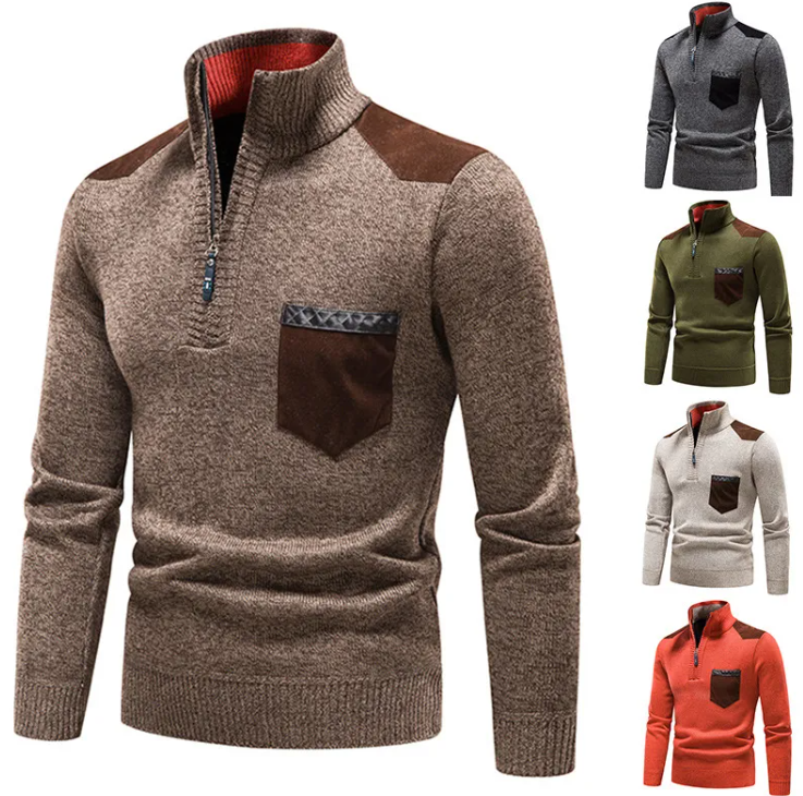 Warm Plush Zip-Up Pullover