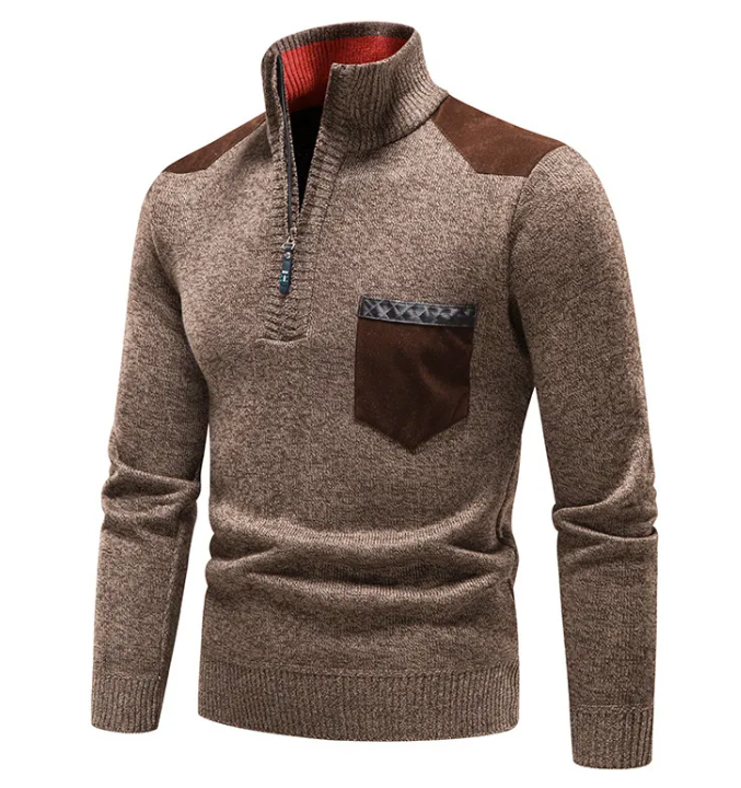 Warm Plush Zip-Up Pullover