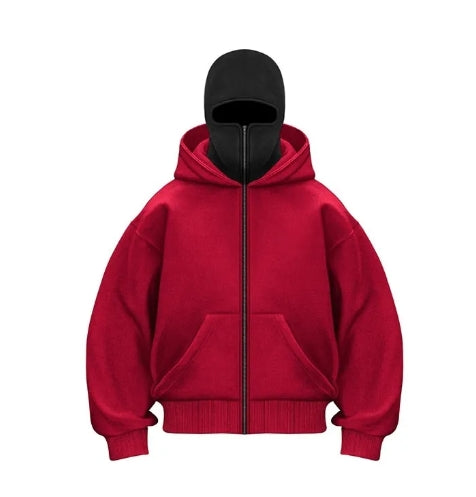 Cozy Double-Hooded Fleece Sweater